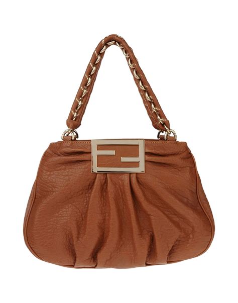 fendi brown leather|Fendi genuine leather handbags.